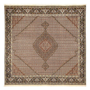 Tappeto Persero - Tabriz - Reale quadrato  - 205 x 204 cm - marrone