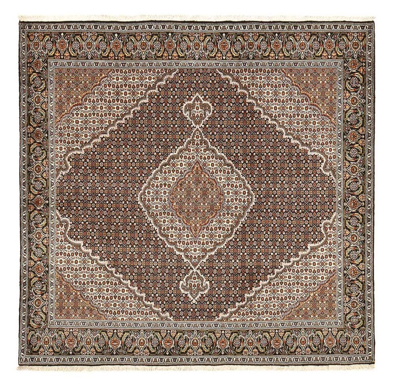 Tappeto Persero - Tabriz - Reale quadrato  - 207 x 205 cm - marrone