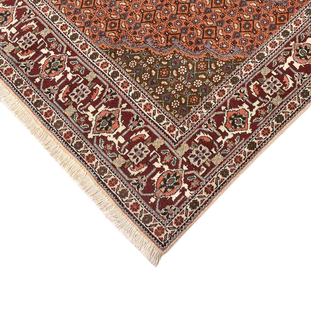 Tappeto Persero - Tabriz - Reale quadrato - 203 x 200 cm - marrone chiaro
