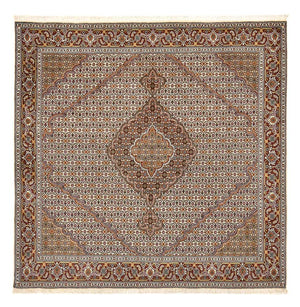 Tappeto Persero - Tabriz - Reale quadrato  - 208 x 198 cm - marrone chiaro