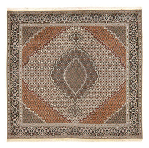 Tappeto Persero - Tabriz - Reale quadrato  - 206 x 202 cm - marrone chiaro