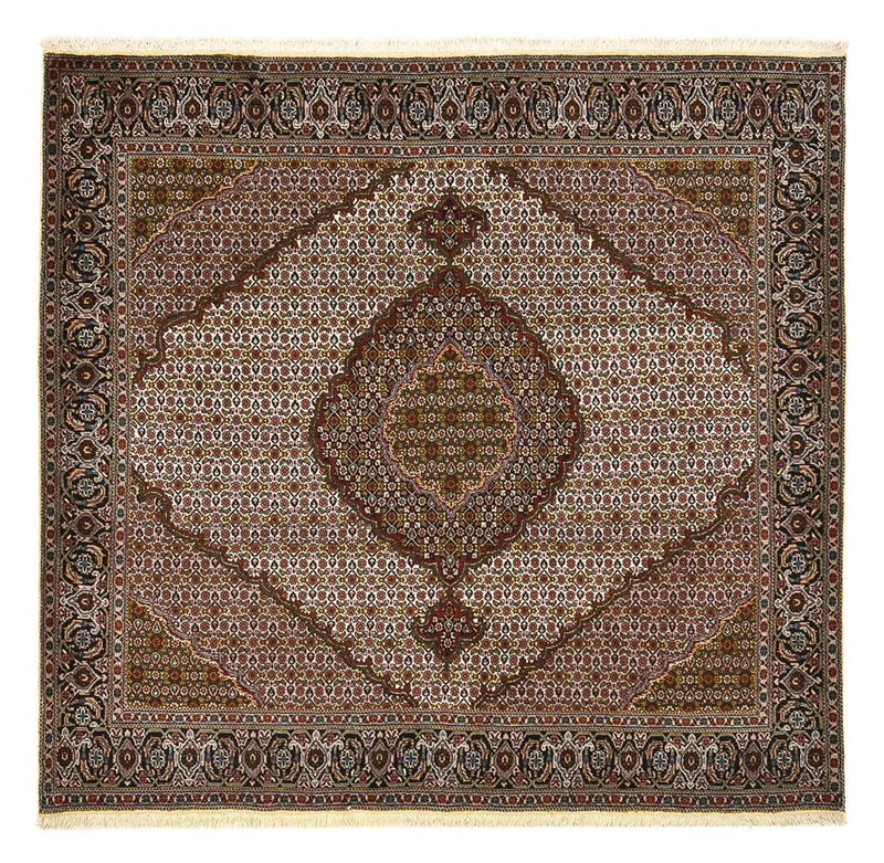 Tappeto Persero - Tabriz - Reale quadrato  - 203 x 200 cm - marrone