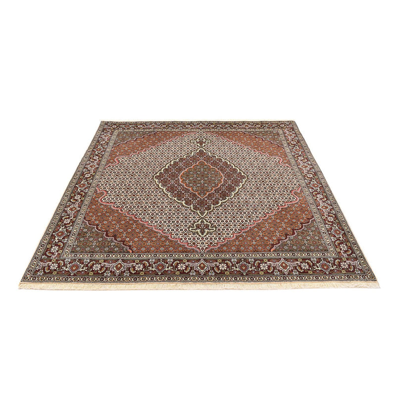 Tappeto Persero - Tabriz - Reale quadrato  - 205 x 201 cm - marrone chiaro