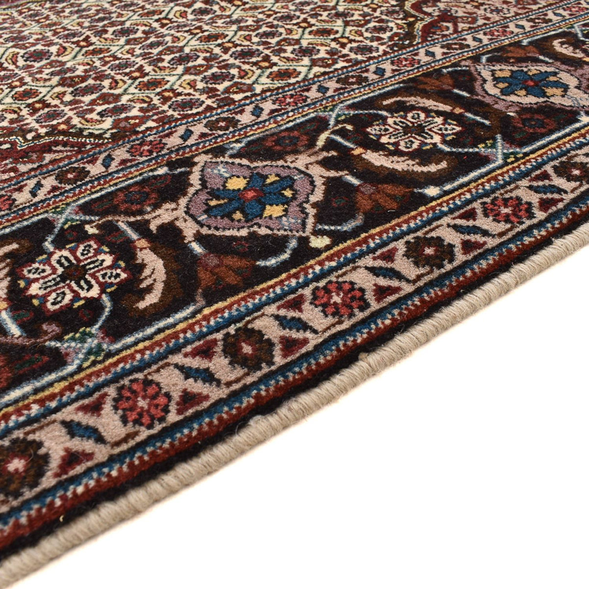 Tappeto Persero - Tabriz - Reale quadrato  - 201 x 201 cm - marrone chiaro