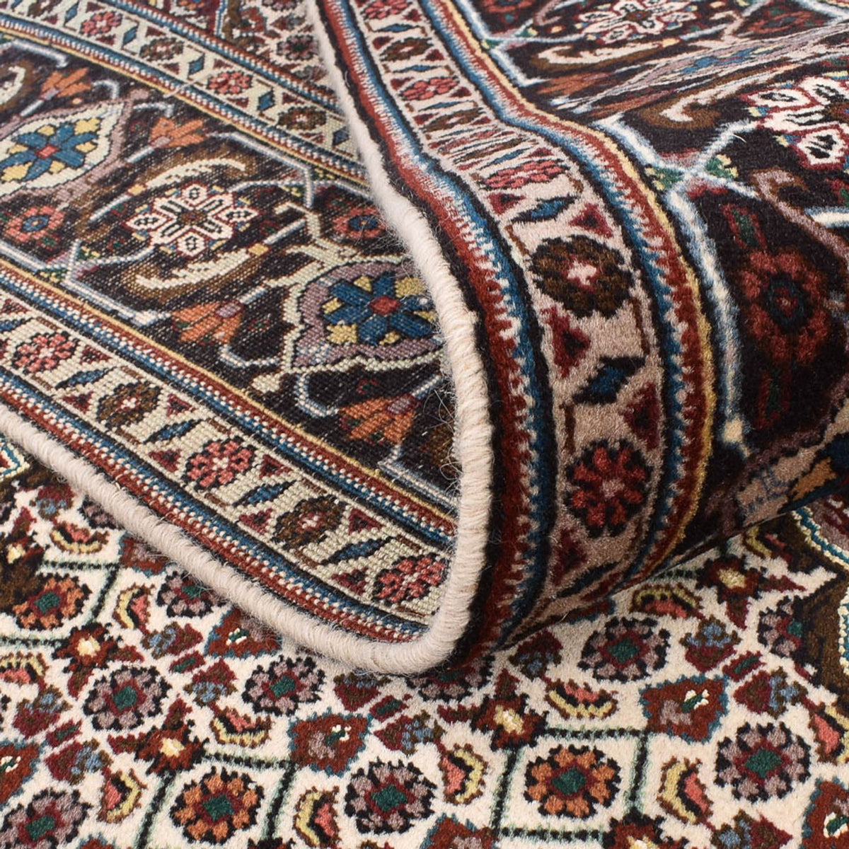 Tappeto Persero - Tabriz - Reale quadrato  - 201 x 201 cm - marrone chiaro