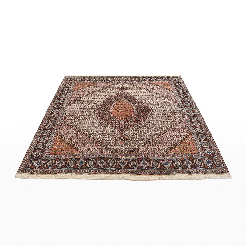 Tappeto Persero - Tabriz - Reale quadrato  - 201 x 201 cm - marrone chiaro