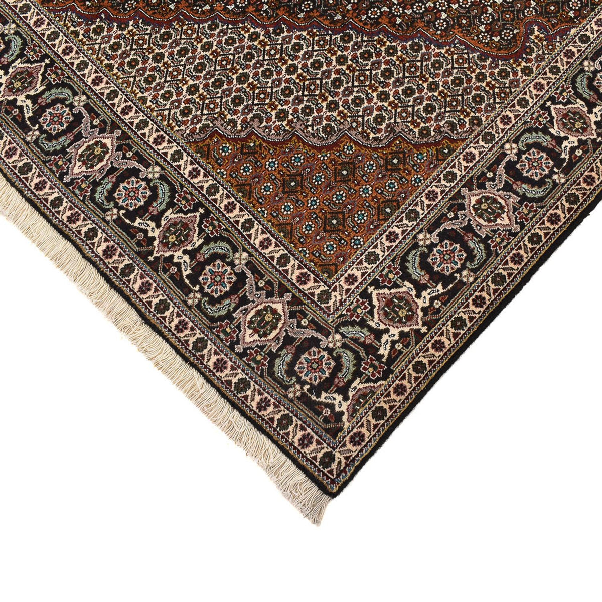 Tappeto Persero - Tabriz - Reale quadrato  - 203 x 203 cm - marrone