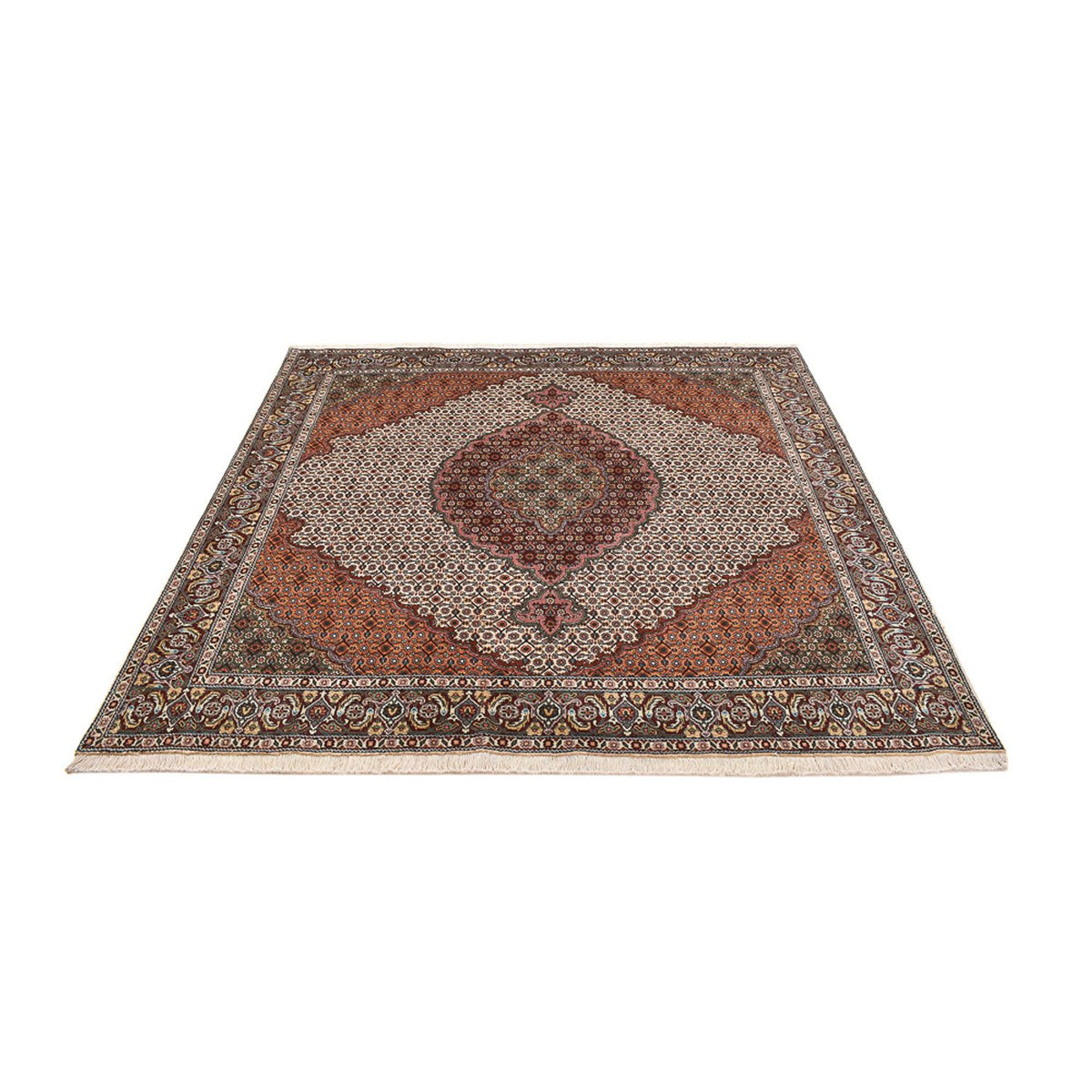 Tappeto Persero - Tabriz - Reale quadrato  - 203 x 199 cm - multicolore
