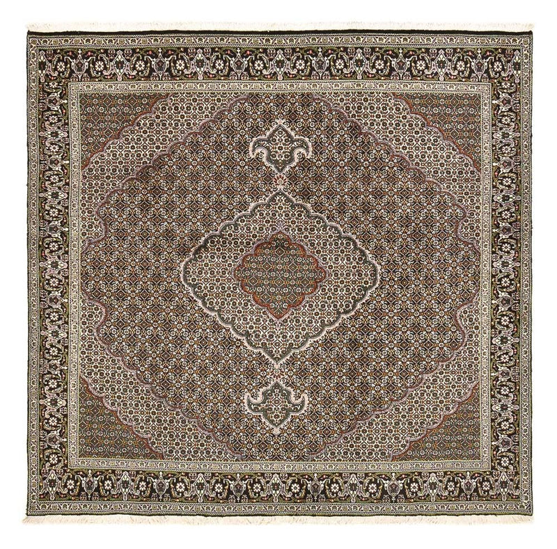 Tappeto Persero - Tabriz - Reale quadrato  - 201 x 200 cm - marrone