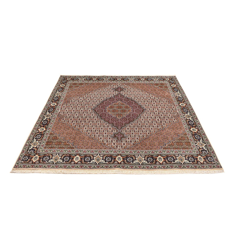 Tappeto Persero - Tabriz - Reale quadrato  - 204 x 200 cm - marrone chiaro