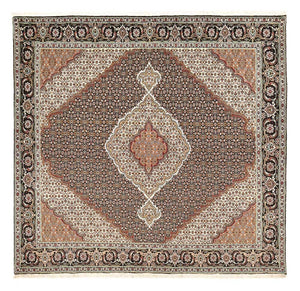 Tappeto Persero - Tabriz - Reale quadrato  - 204 x 200 cm - marrone