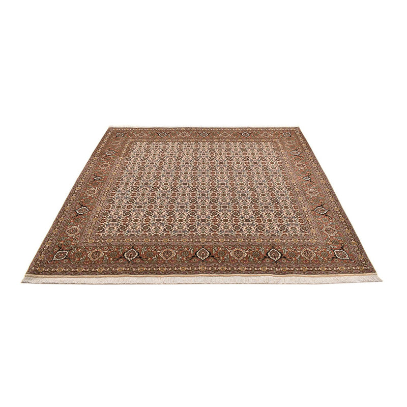 Tappeto Persero - Tabriz - Reale quadrato  - 201 x 197 cm - beige scuro