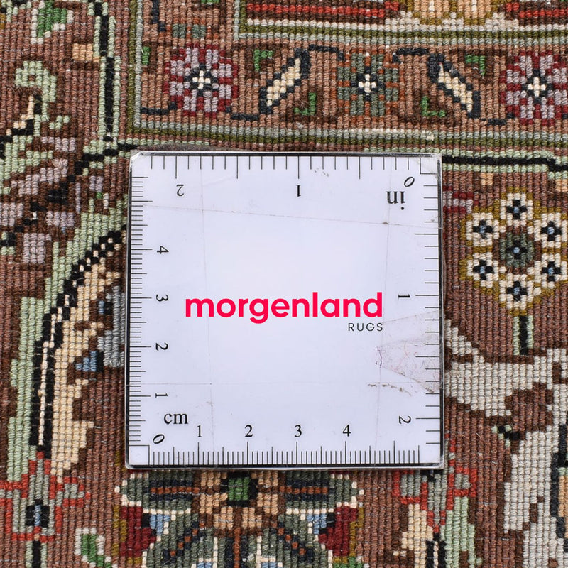 Tappeto Persero - Tabriz - Reale quadrato  - 201 x 197 cm - beige scuro