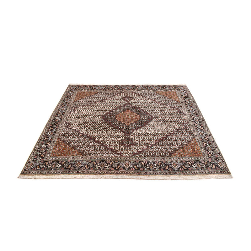 Tappeto Persero - Tabriz - Reale quadrato  - 200 x 197 cm - marrone chiaro
