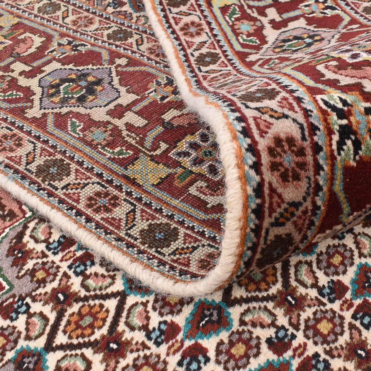 Tappeto Persero - Tabriz - Reale quadrato - 202 x 198 cm - marrone chiaro