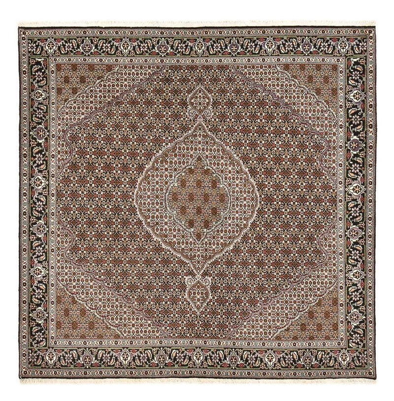 Tappeto Persero - Tabriz - Reale quadrato  - 204 x 193 cm - marrone