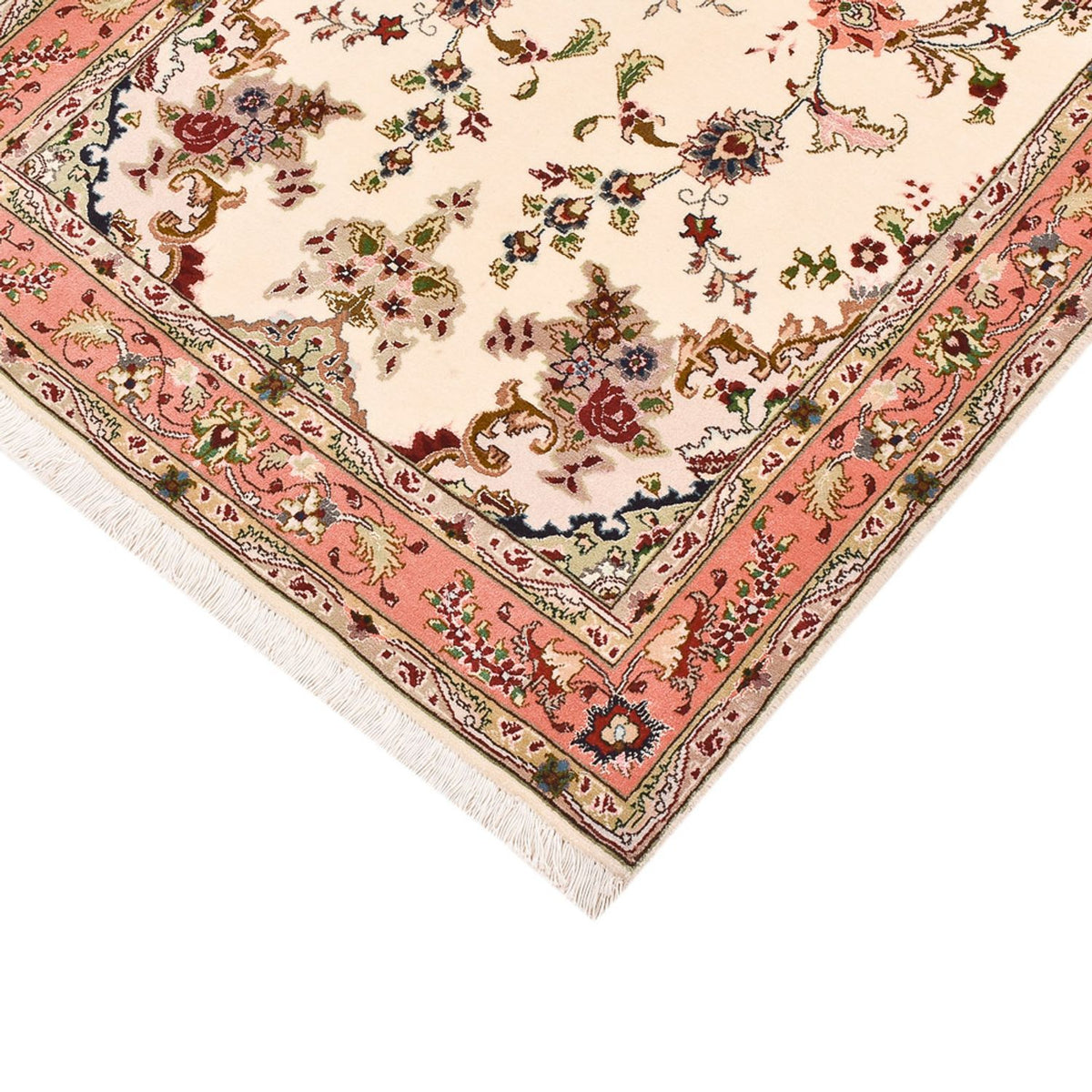 Tappeto corsia Tappeto Persero - Tabriz - Reale - 203 x 81 cm - crema