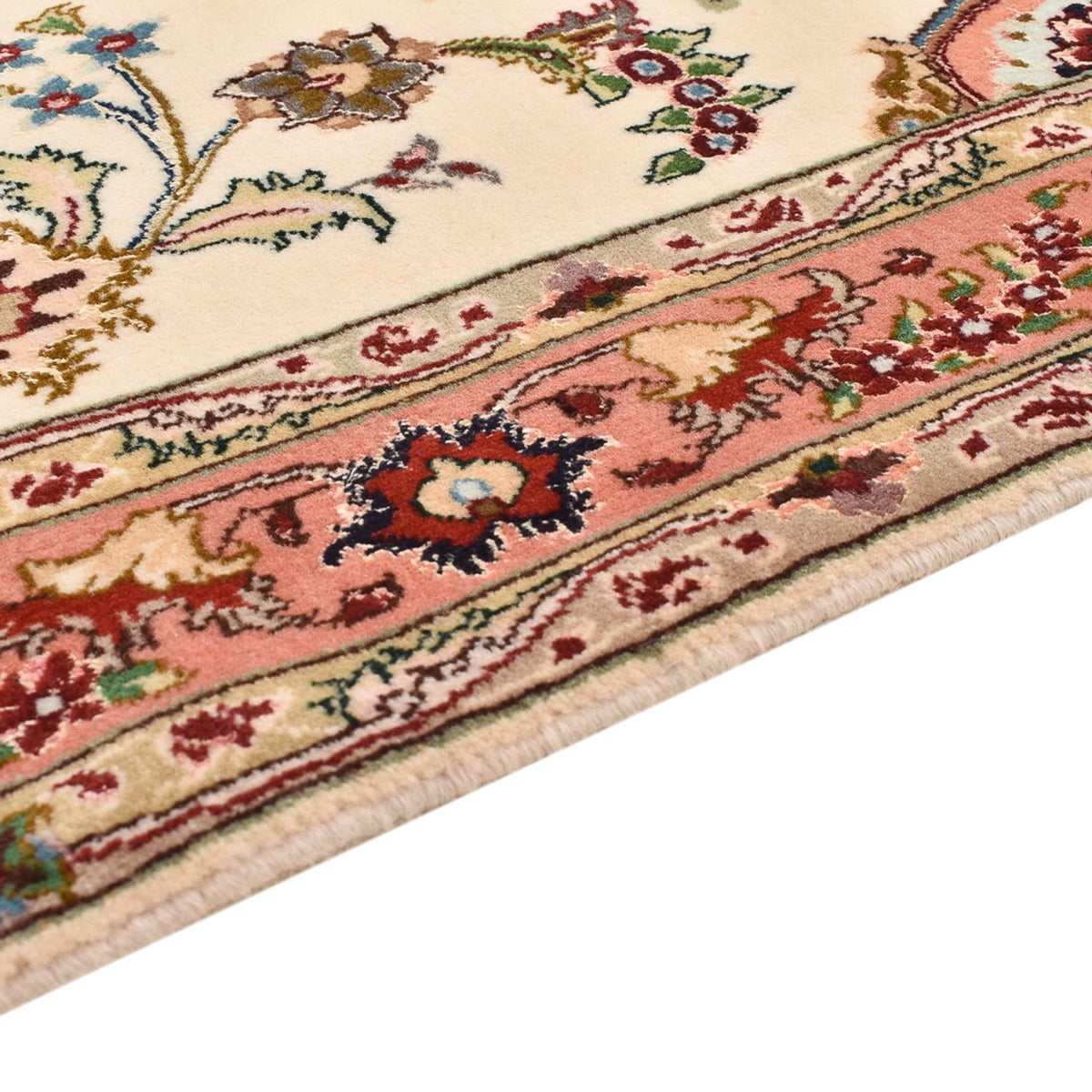 Tappeto corsia Tappeto Persero - Tabriz - Reale - 203 x 81 cm - crema