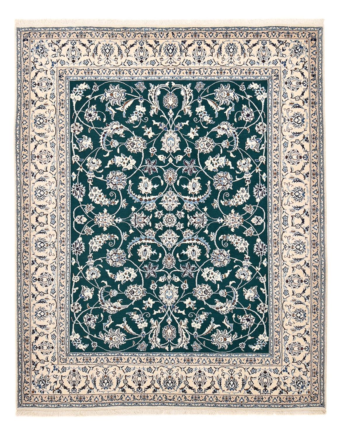 Tappeto Persero - Nain - Reale - 254 x 198 cm - verde scuro