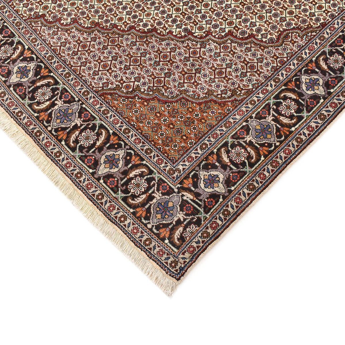 Tappeto Persero - Tabriz - Reale quadrato - 210 x 200 cm - marrone chiaro