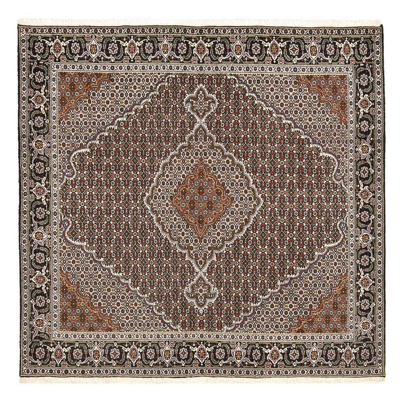 Tappeto Persero - Tabriz - Reale quadrato  - 200 x 200 cm - marrone