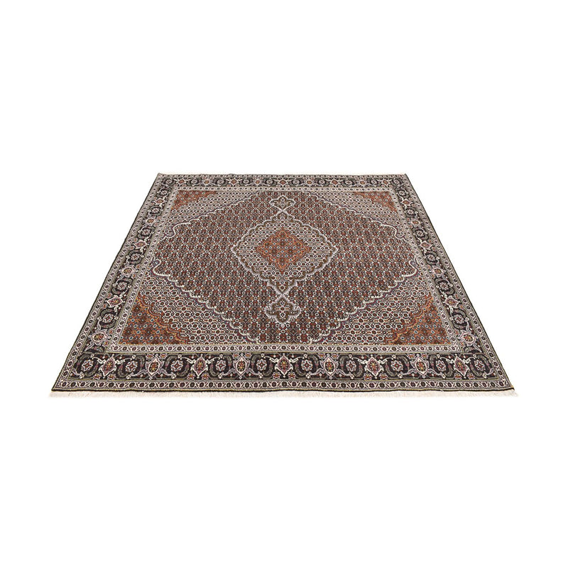 Tappeto Persero - Tabriz - Reale quadrato  - 200 x 200 cm - marrone