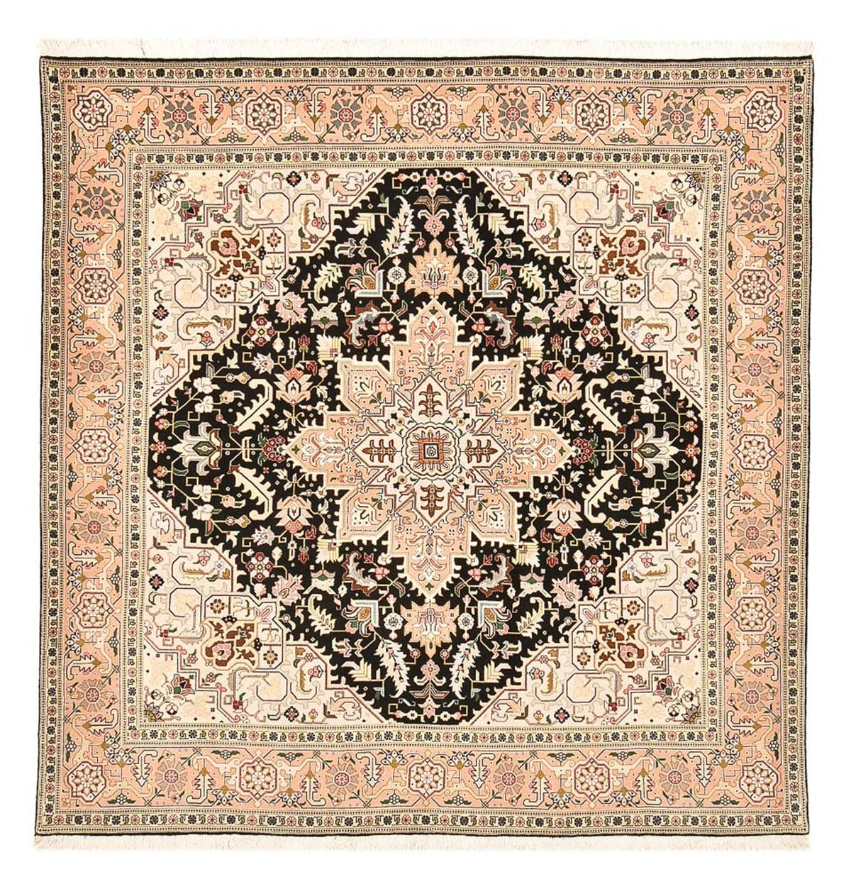 Tappeto Persero - Tabriz - Reale quadrato  - 203 x 198 cm - multicolore