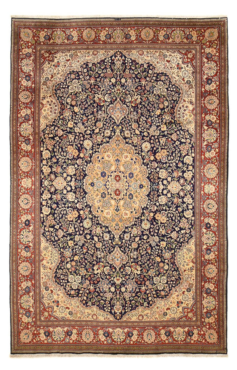 Tappeto Persero - Tabriz - Reale - 381 x 250 cm - blu scuro