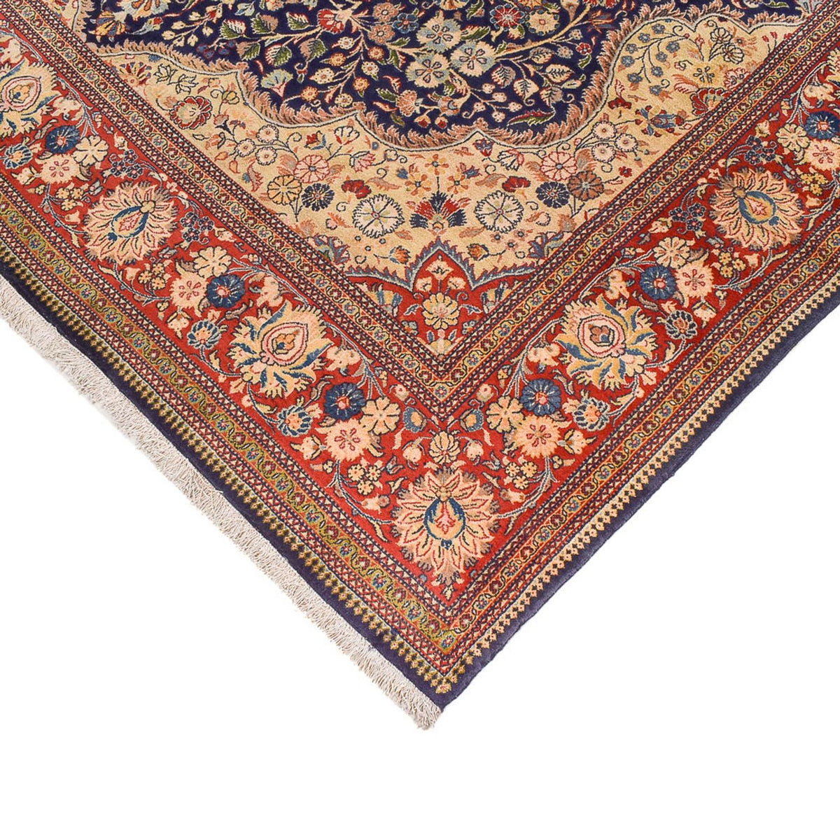 Tappeto Persero - Tabriz - Reale - 381 x 250 cm - blu scuro