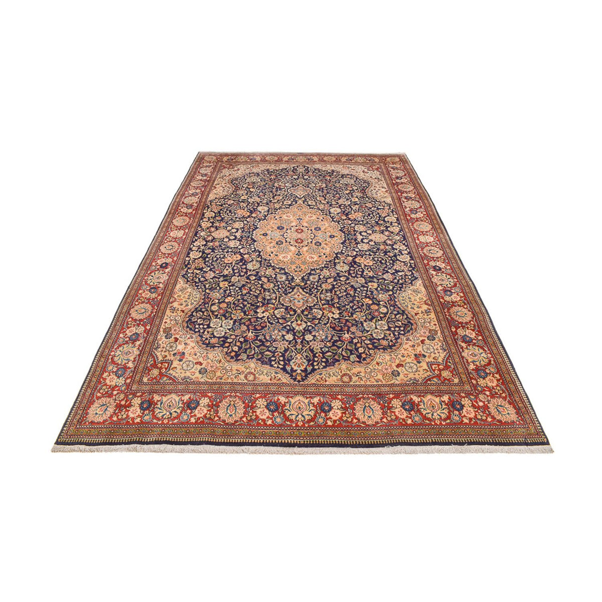Tappeto Persero - Tabriz - Reale - 381 x 250 cm - blu scuro