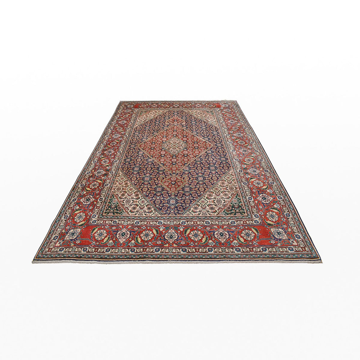 Tappeto Persero - Tabriz - Reale - 303 x 199 cm - rosso scuro