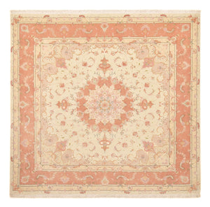 Tappeto Persero - Tabriz - Reale quadrato  - 245 x 245 cm - beige chiaro