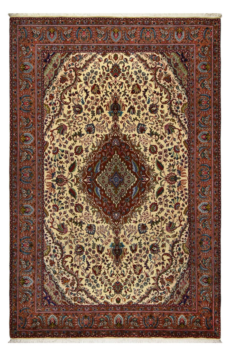 Tappeto Persero - Tabriz - Reale - 312 x 206 cm - beige scuro