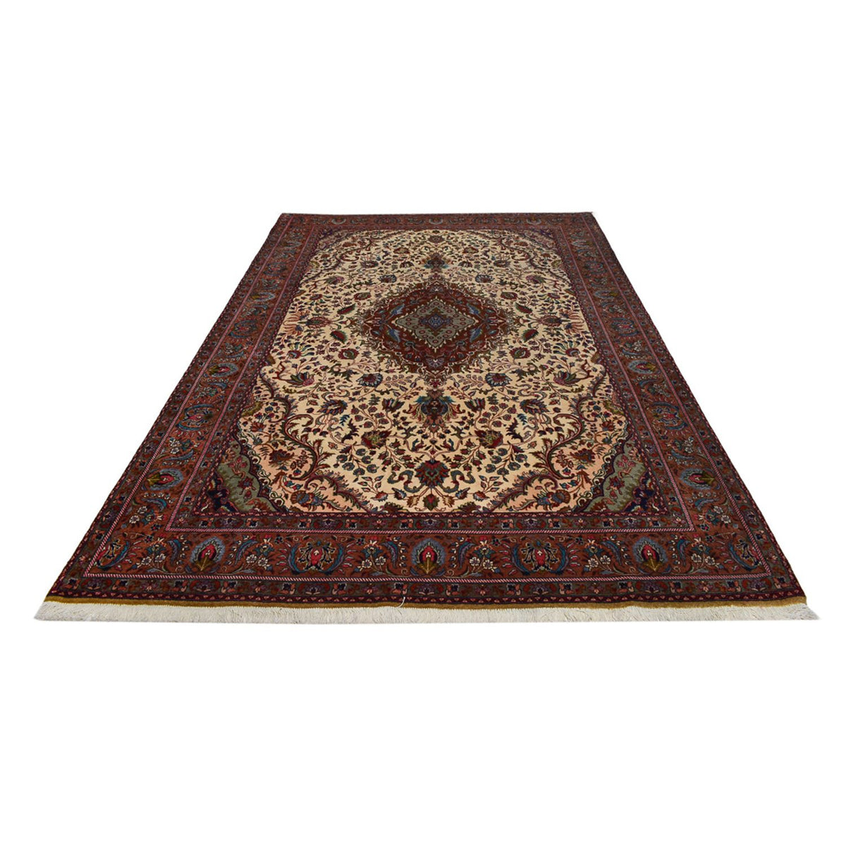 Tappeto Persero - Tabriz - Reale - 312 x 206 cm - beige scuro