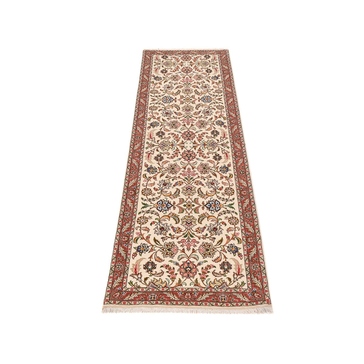 Tappeto corsia Tappeto Persero - Tabriz - Premio - 255 x 70 cm - sabbia