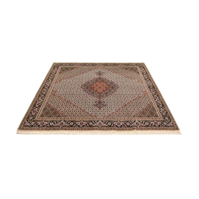 Tappeto Persero - Tabriz - Reale quadrato  - 203 x 198 cm - marrone chiaro