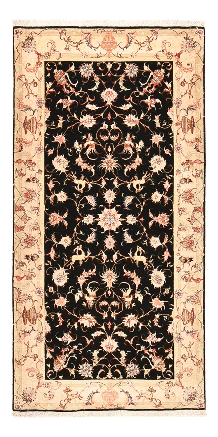 Tappeto corsia Tappeto Persero - Tabriz - Reale - 204 x 100 cm - blu scuro