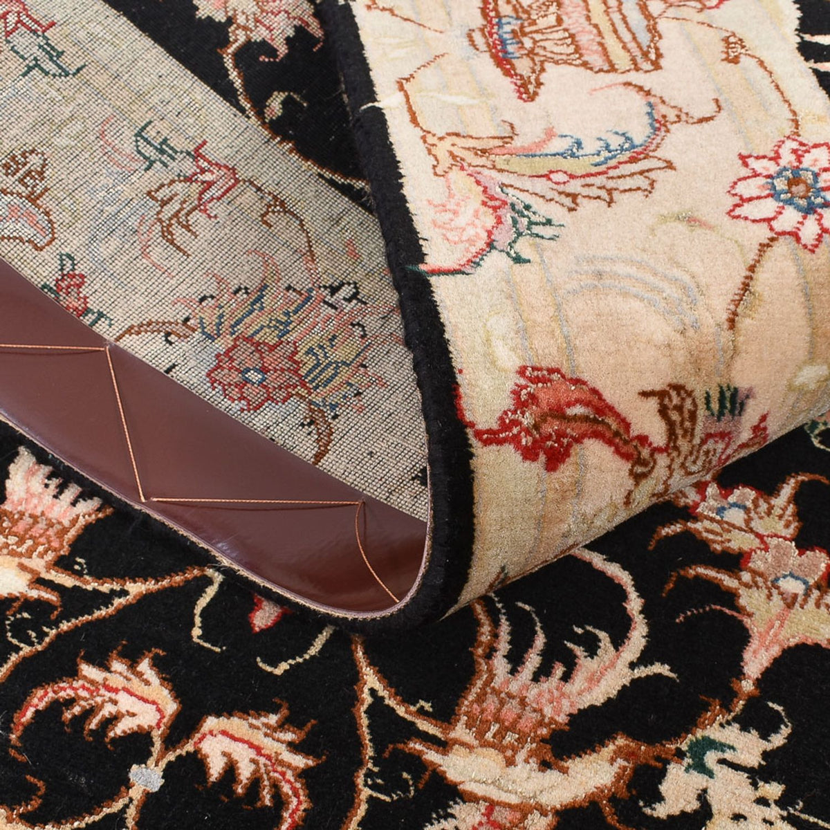 Tappeto corsia Tappeto Persero - Tabriz - Reale - 204 x 100 cm - blu scuro