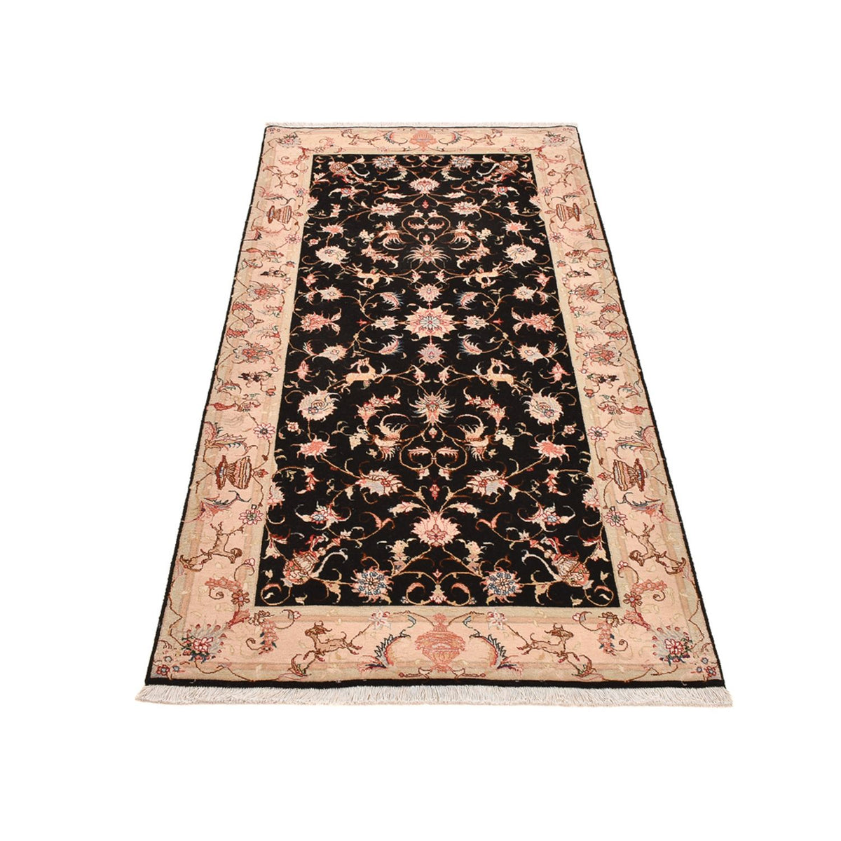 Tappeto corsia Tappeto Persero - Tabriz - Reale - 204 x 100 cm - blu scuro