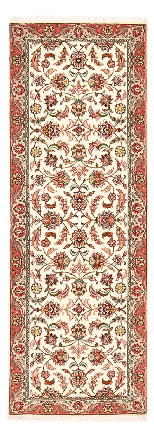 Tappeto corsia Tappeto Persero - Tabriz - Reale - 202 x 69 cm - crema