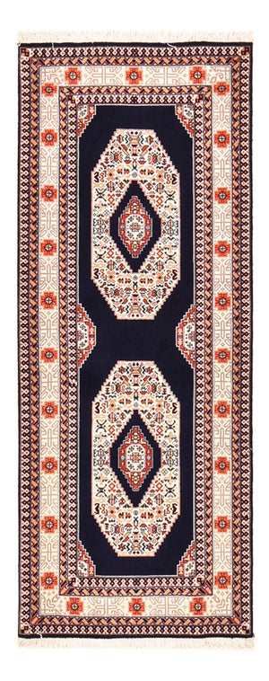 Tappeto corsia Tappeto Persero - Tabriz - Premio - 186 x 72 cm - blu scuro