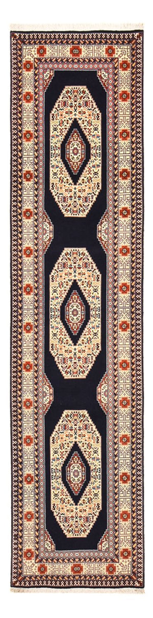 Tappeto corsia Tappeto Persero - Tabriz - Premio - 300 x 73 cm - blu scuro