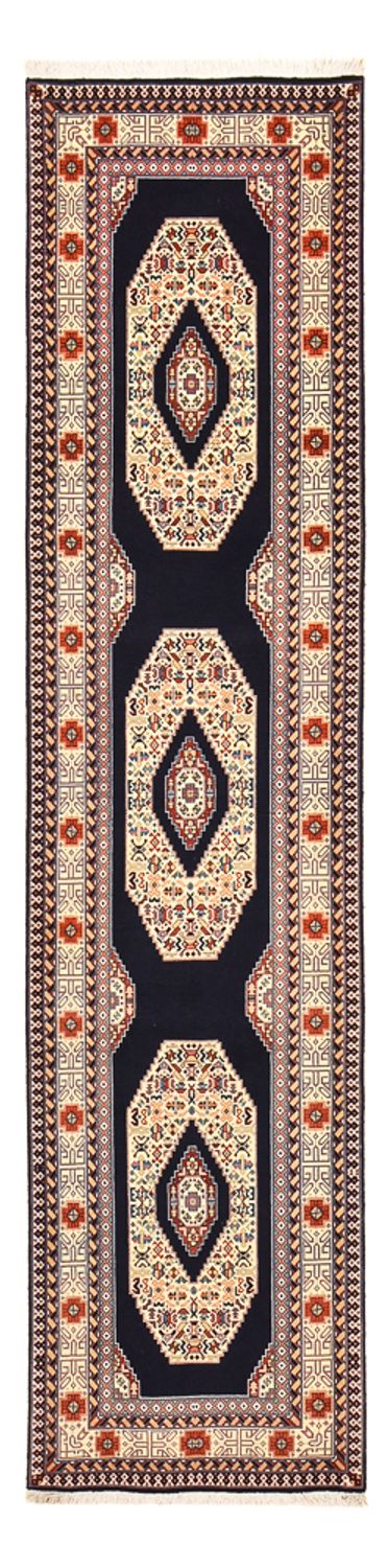 Tappeto corsia Tappeto Persero - Tabriz - Premio - 300 x 73 cm - blu scuro