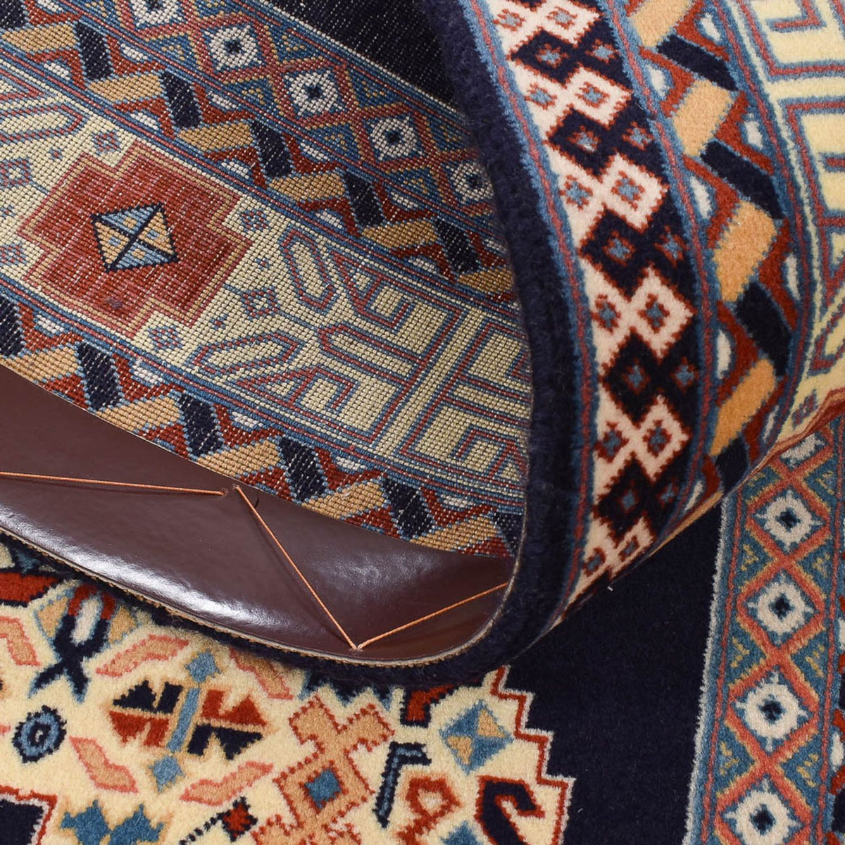 Tappeto corsia Tappeto Persero - Tabriz - Premio - 300 x 73 cm - blu scuro