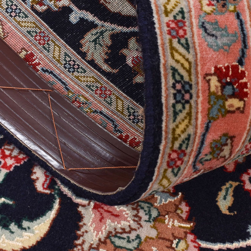 Tappeto corsia Tappeto Persero - Tabriz - Premio - 300 x 66 cm - blu scuro