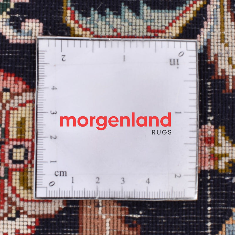 Tappeto corsia Tappeto Persero - Tabriz - Premio - 300 x 66 cm - blu scuro