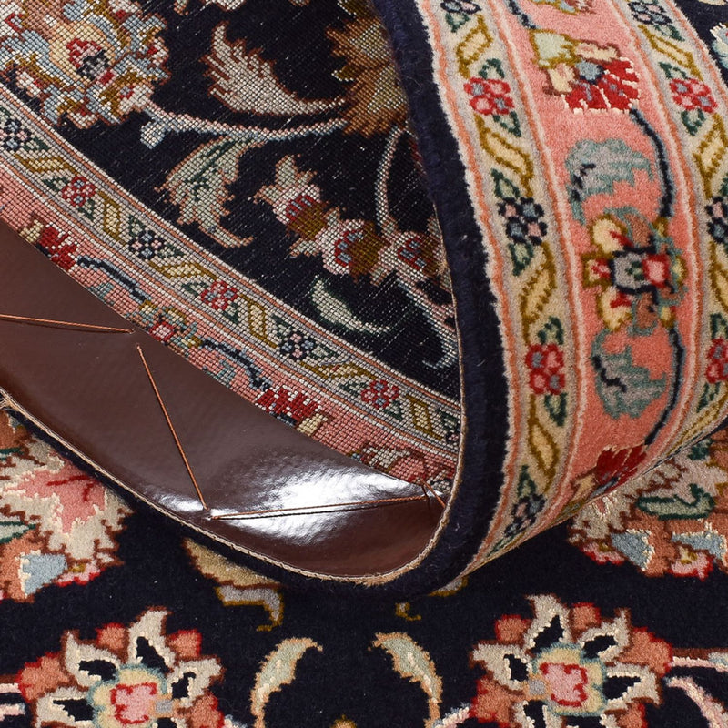 Tappeto corsia Tappeto Persero - Tabriz - Premio - 300 x 67 cm - blu scuro