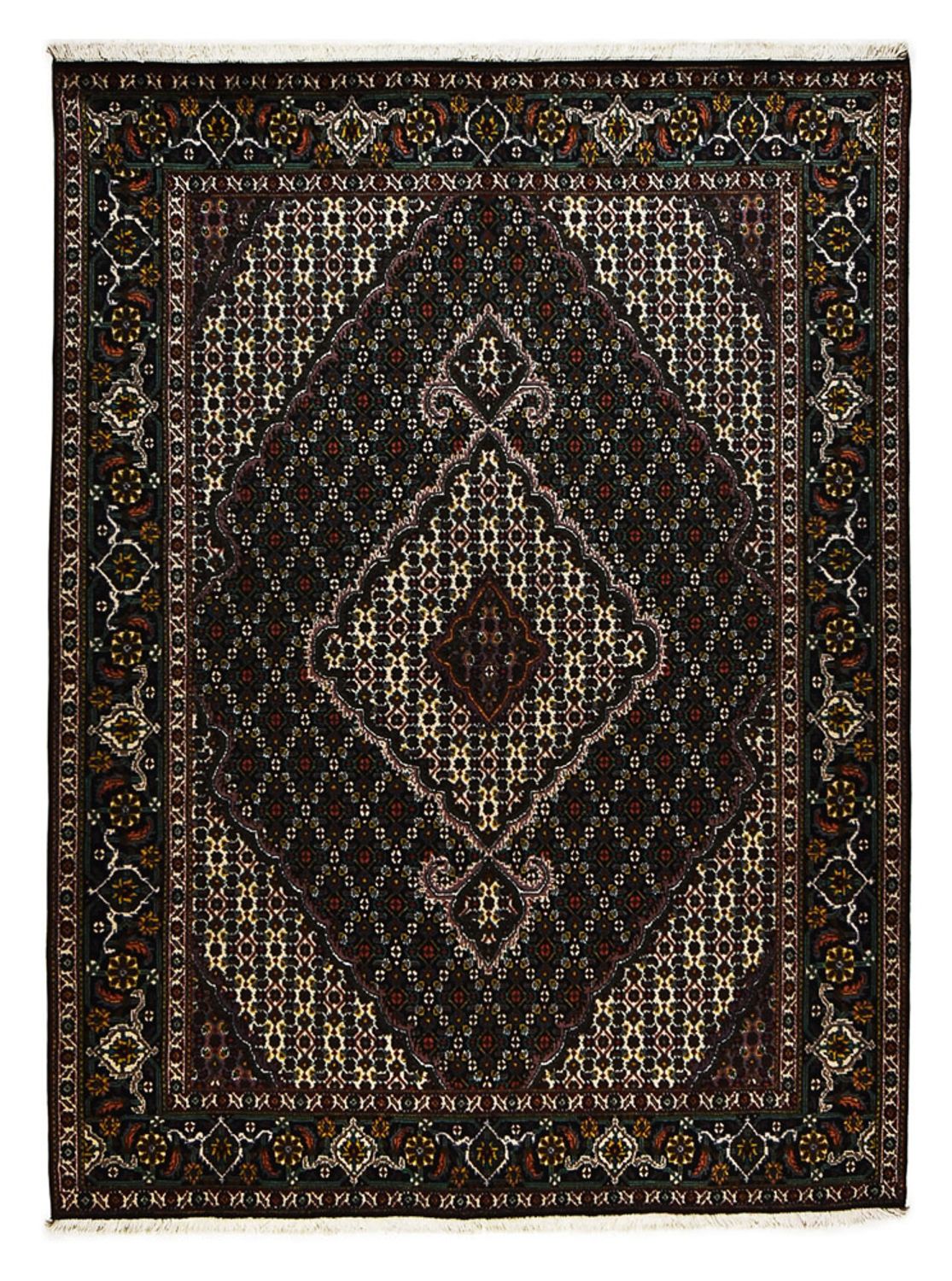 Tappeto Persero - Tabriz - Reale - 208 x 150 cm - marrone scuro