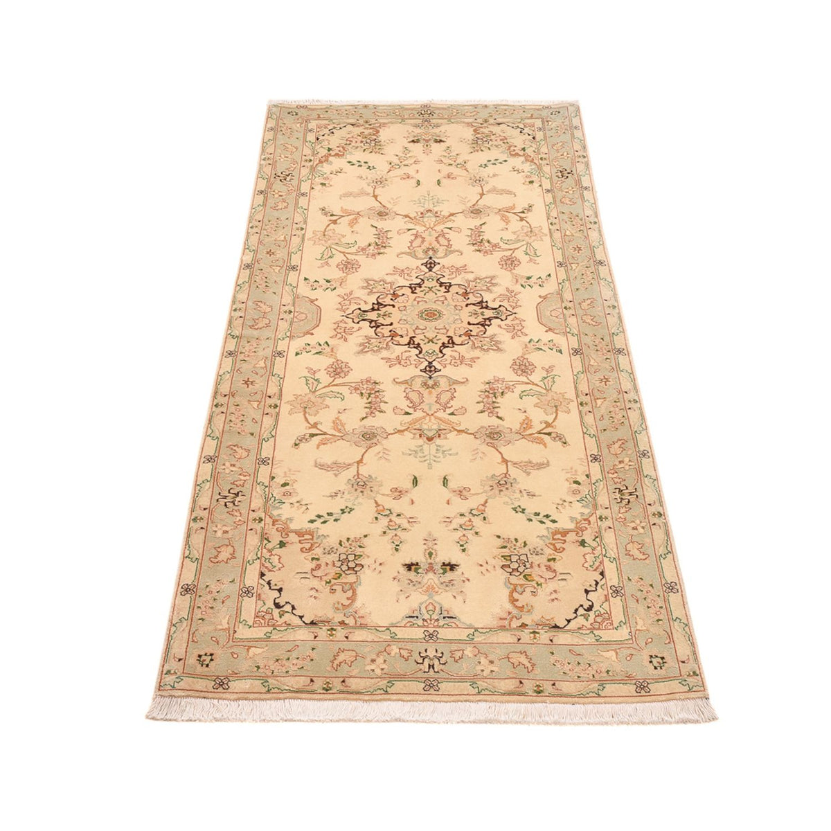 Tappeto corsia Tappeto Persero - Tabriz - Reale - 205 x 81 cm - beige