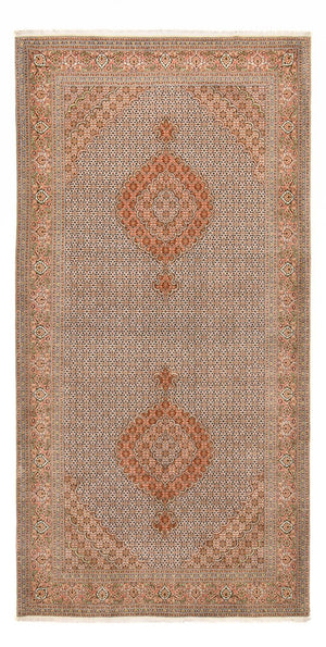 Tappeto corsia Tappeto Persero - Tabriz - Reale - 408 x 201 cm - marrone chiaro